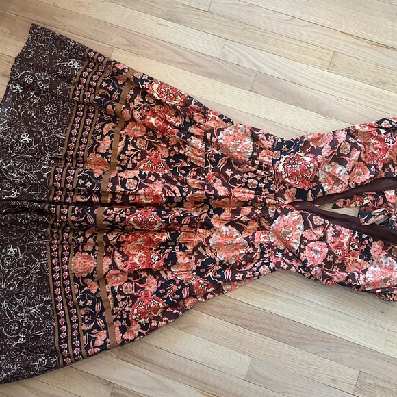 Anthropologie Printed V-Neck Babydoll Dress - Picture 4 of 4